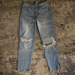 BDG Light Blue Distressed Straight Leg Jeans